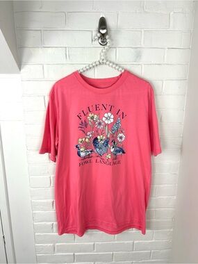 Lost Creek Outfitters “Fluent in Fowl Language” Chicken Goose Duck Tee Size XL